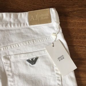 Armani junior jeans boys slim fit white 14A NWT